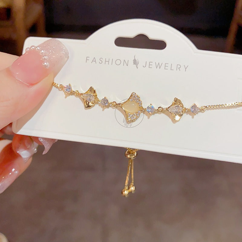 Dainty Opal 14K Gold Plated Bracelet Beaded Bracelet