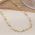 Linglang Boho Handmade Amazonite Natural Stone Beaded Necklace Healing Crystal Choker Necklace