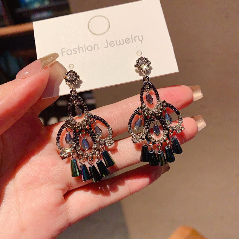 S925 Silver Boho Earrings Sterling Drop Earrings Dangle Beaded Earrings