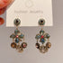 Linglang S925 Silver Boho Earrings Beaded Earrings Flower Dangle Earrings Vintage Beaded Jewelry