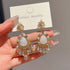 Linglang Handmade Beaded Earrings Boho Statement Earrings Retro Dangle Drop Earrings