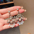 S925 Silver Boho Earrings Sterling Drop Earrings Dangle Beaded Earrings