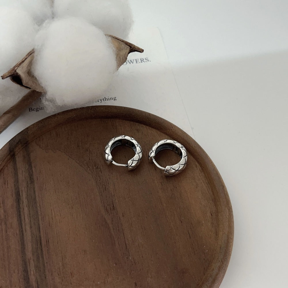 Linglang S925 Silver Hoop Earrings Minimalist Earrings Jewelry for Girls Dainty Hypoallergenic Earrings