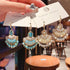 Boho Beaded Earrings Vintage Pearl Earrings Chic Dangle Earrings