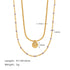 Linglang 18K Gold Plated Layered Necklace Retro Beaded Necklace Chain Gold Dainty Choker for Women